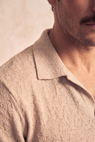 Polo Tramata Uomo Beige