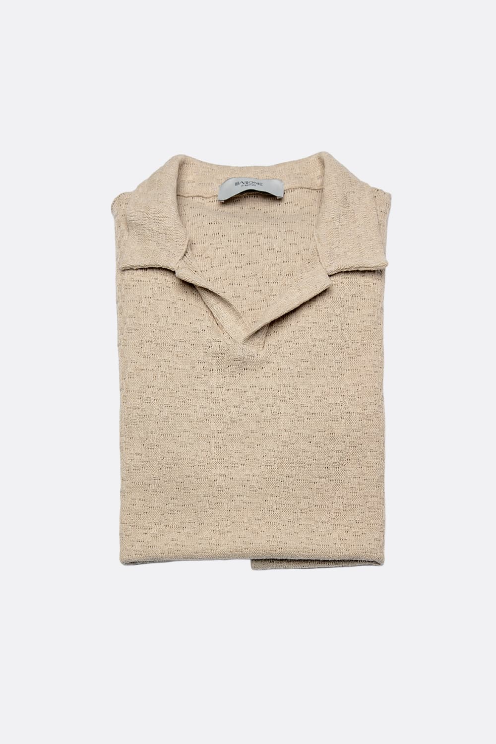 Polo Tramata Uomo Beige uomo Barone firenze - 4