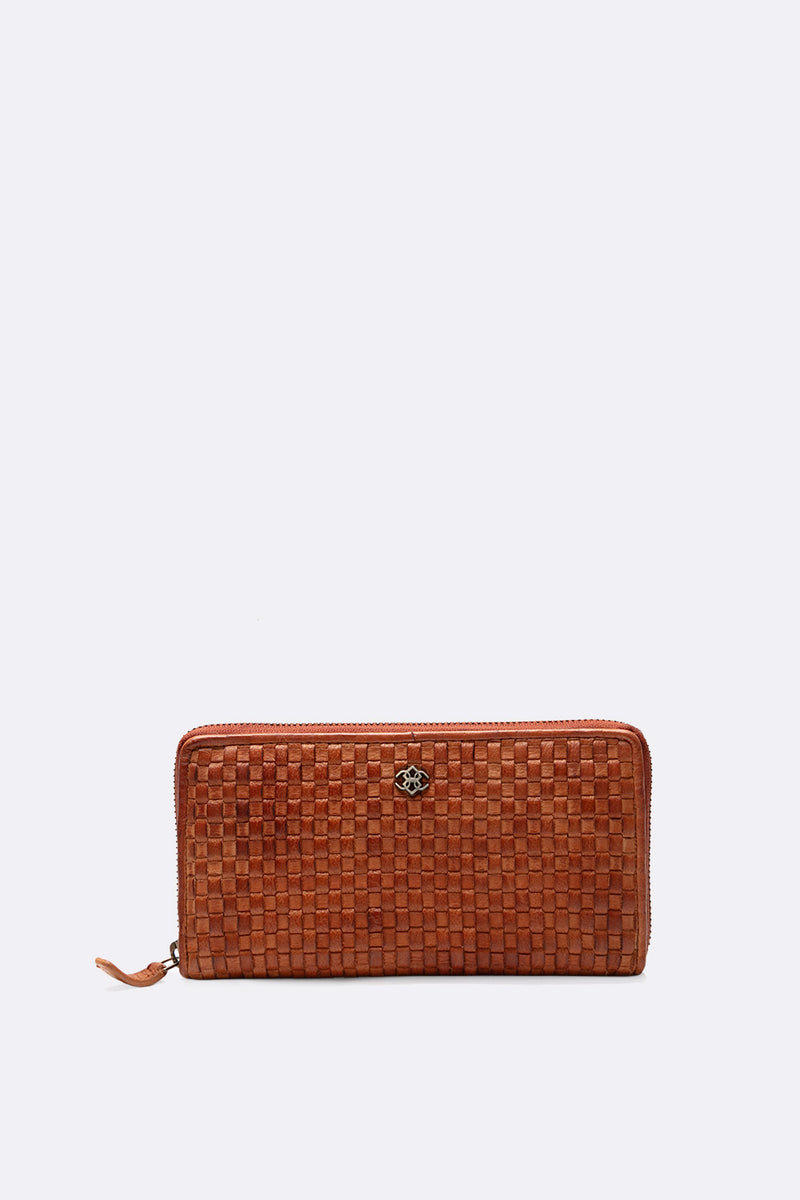 Portafoglio Intreccio Large Cuoio unisex Barone firenze - 1