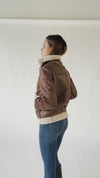 Chiodo Gold Shearling Style Donna Testa di Moro unisex Barone firenze - 9