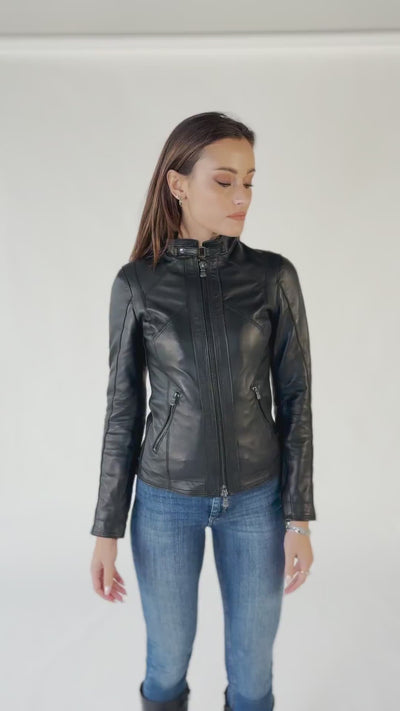 Sofia giacca donna 100% vera pelle Made in Italy - Barone Firenze