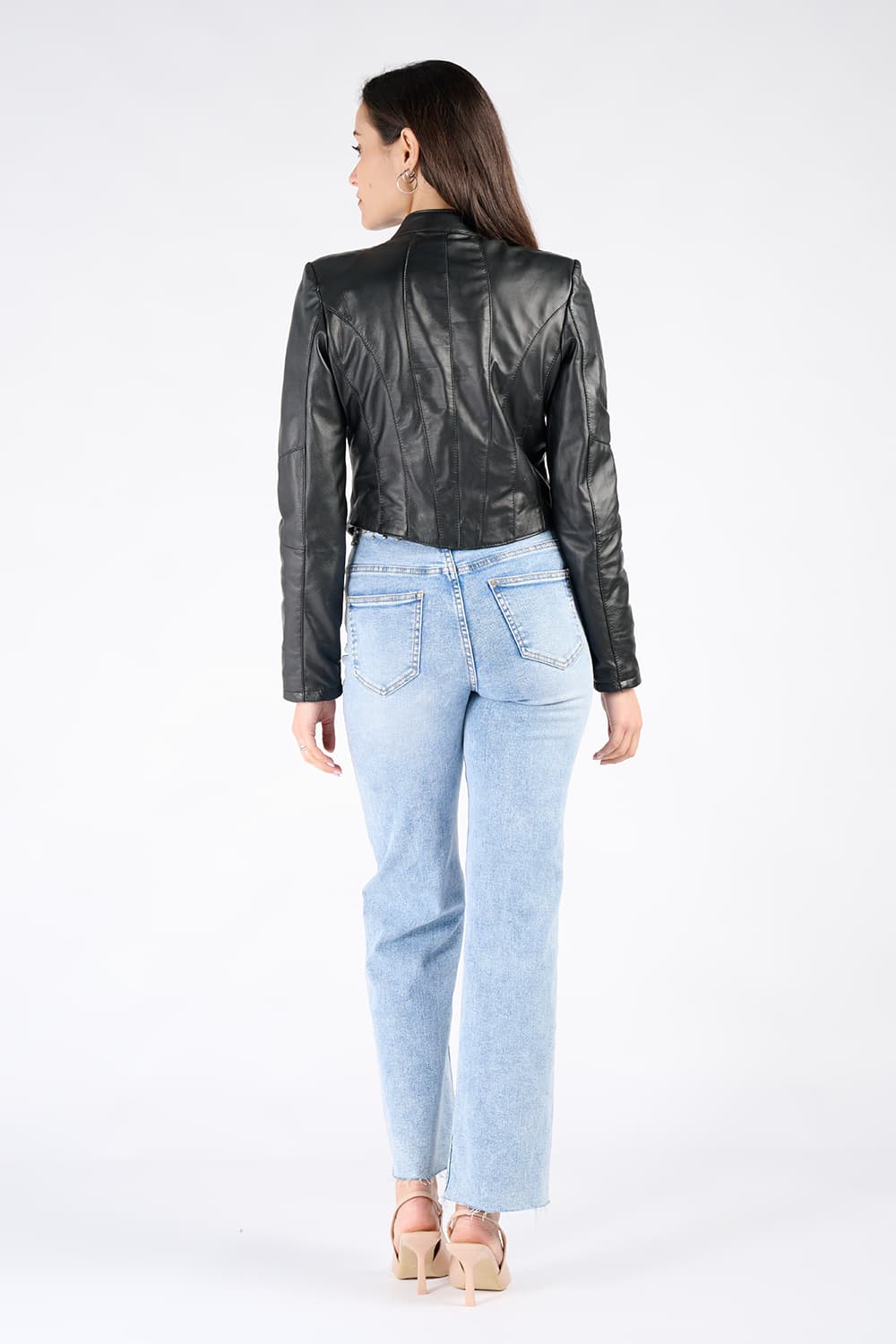 Rebe giacca donna 100% vera pelle Made in Italy- Barone Firenze 