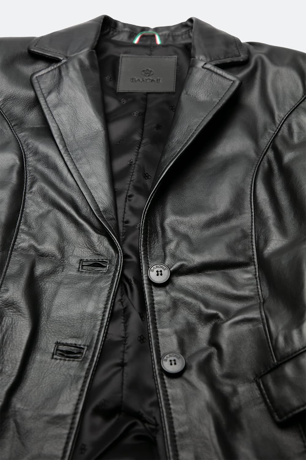 Rose blazer for women 100% genuine leather Made in Italy - Barone Firenze