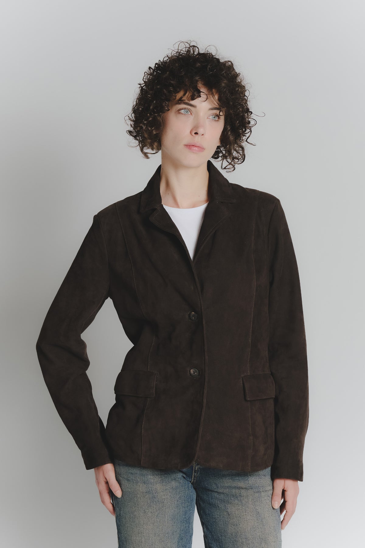Blazer Rose Camoscio Testa di Moro donna Barone firenze - 1