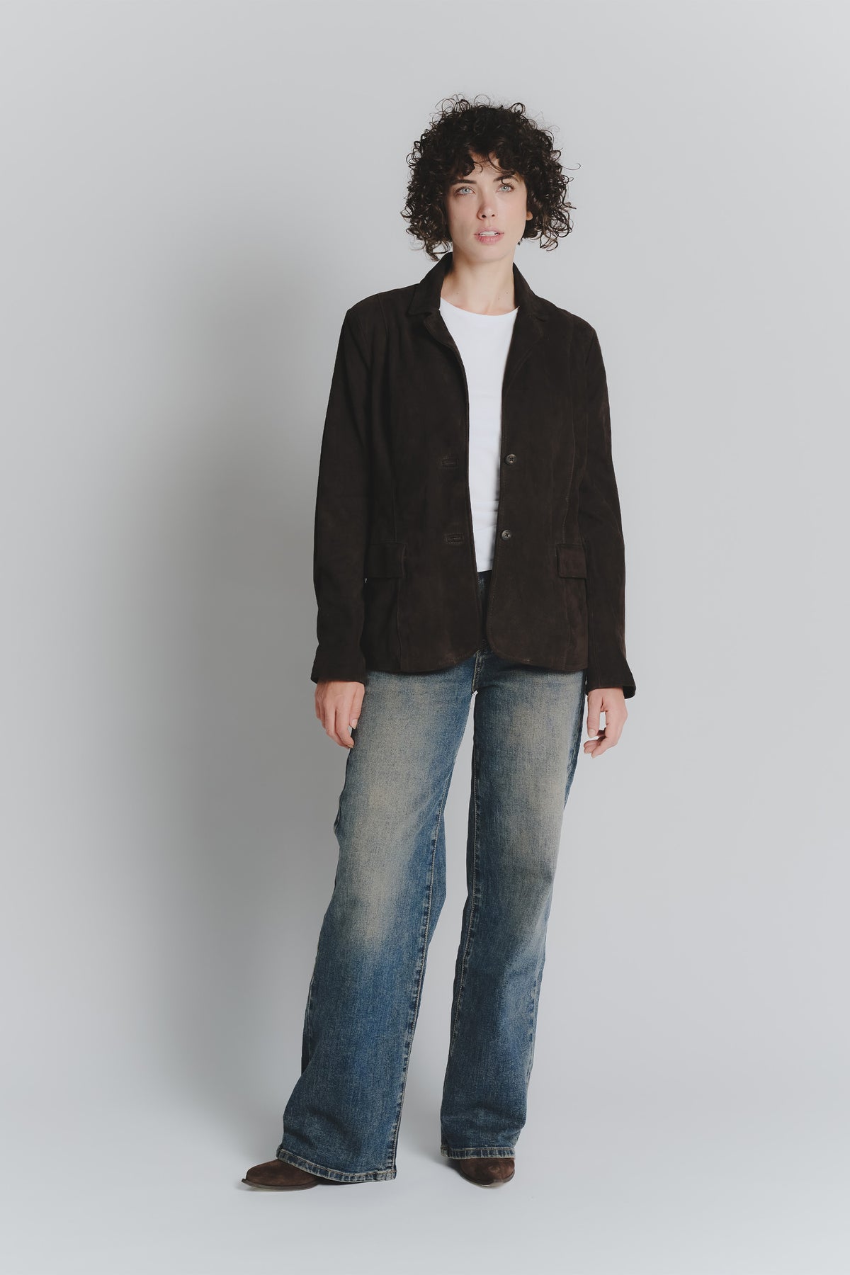 Blazer Rose Camoscio Testa di Moro donna Barone firenze - 2