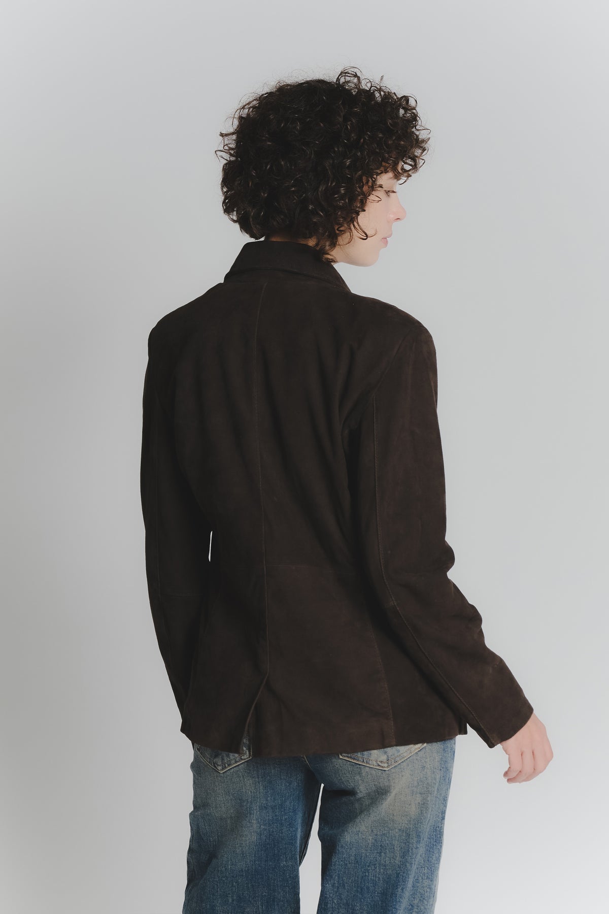 Blazer Rose Camoscio Testa di Moro donna Barone firenze - 4