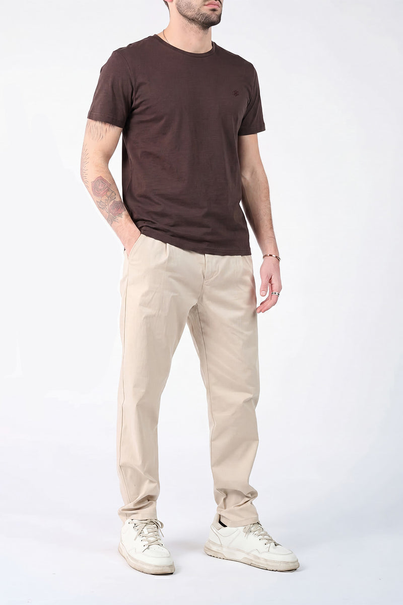 T-shirt Barone Ricamo Fronte Cioccolato uomo Barone firenze - 2
