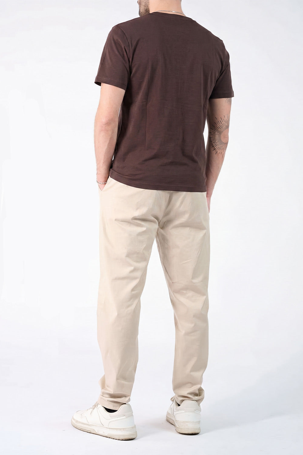 T-shirt Barone Ricamo Fronte Cioccolato uomo Barone firenze - 4