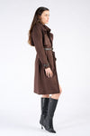 Trench Alcantara Testa di moro donna Barone firenze - 3