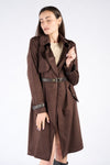 Trench Alcantara Testa di moro donna Barone firenze - 1