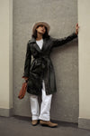 Trench Borchie Verde donna Barone firenze - 4