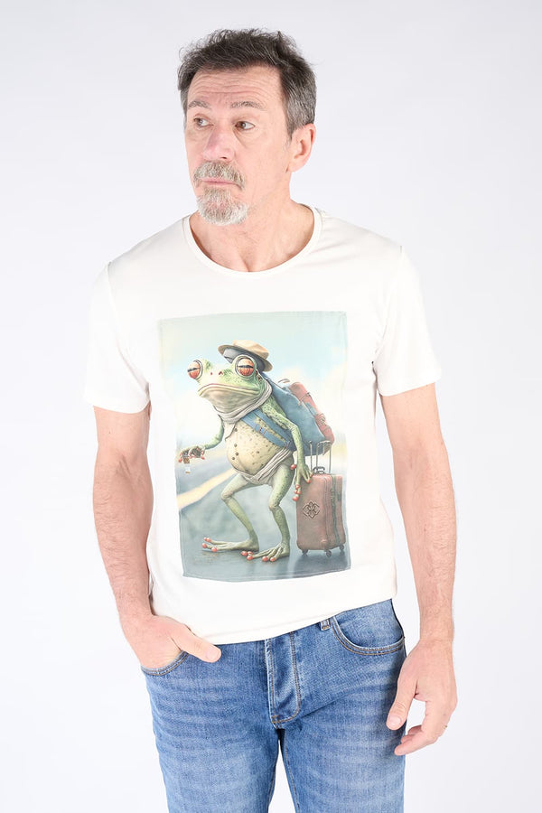 T-Shirt Uomo Stampa Frog uomo Barone firenze