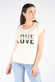 T-shirt donna Love Beige donna Barone firenze - 2