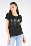 T-shirt donna Love Nero donna Barone firenze - 1