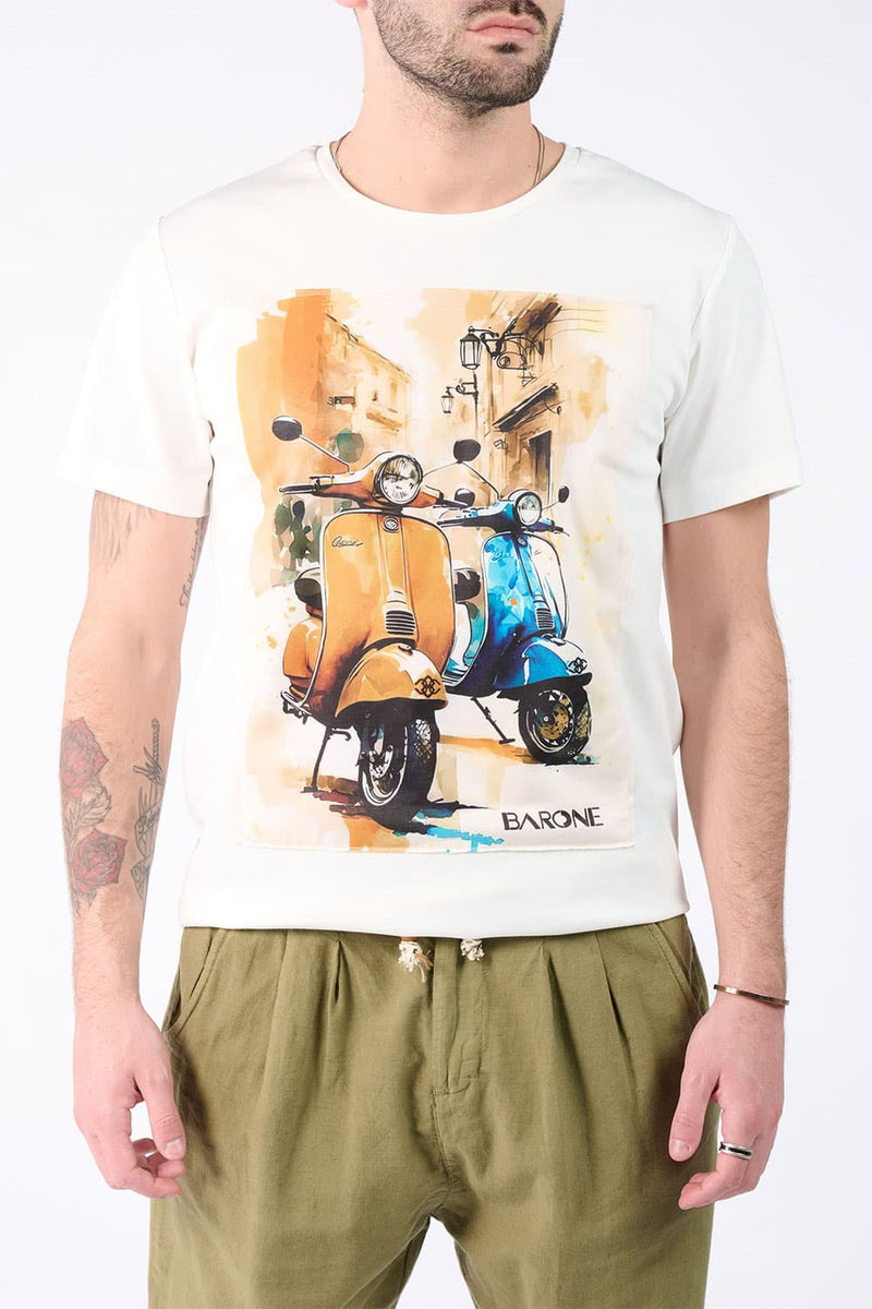 T-Shirt Uomo Stampa Vespa uomo Barone firenze - 1