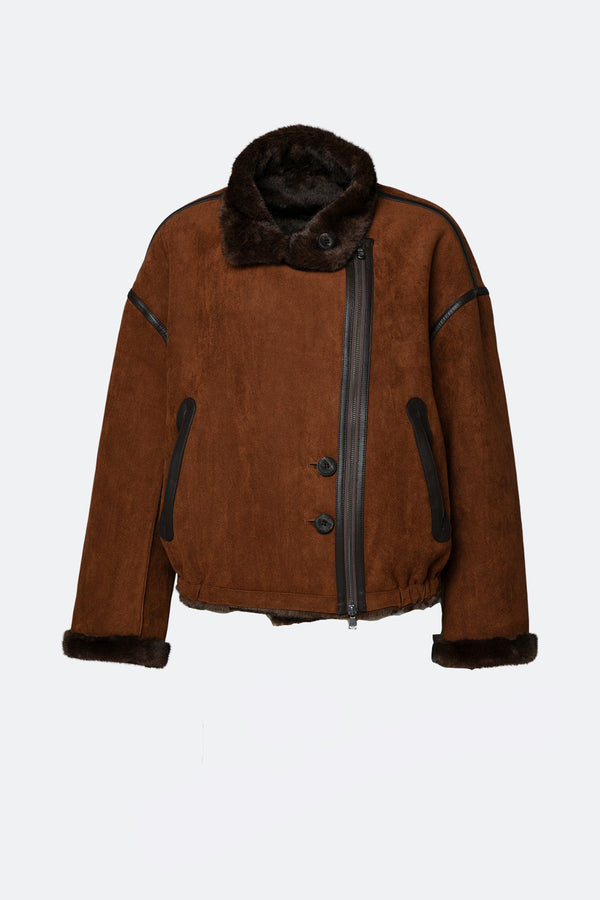 Viktoria Shearling Style Cuoio/Cioccolato donna Barone firenze