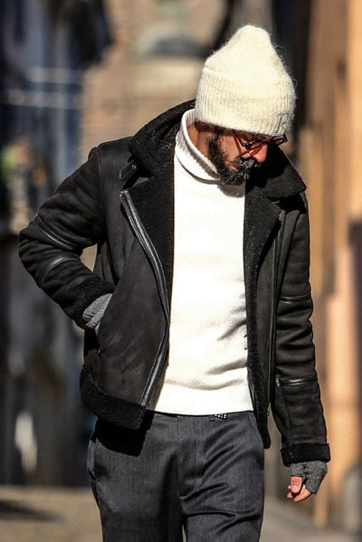 Chiodo Gold Shearling Style Nero