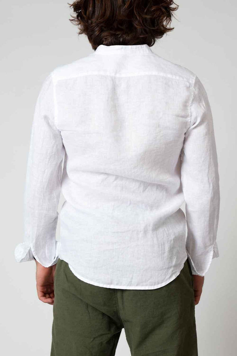 Camicia Lino Coreana uomo Barone firenze - 2