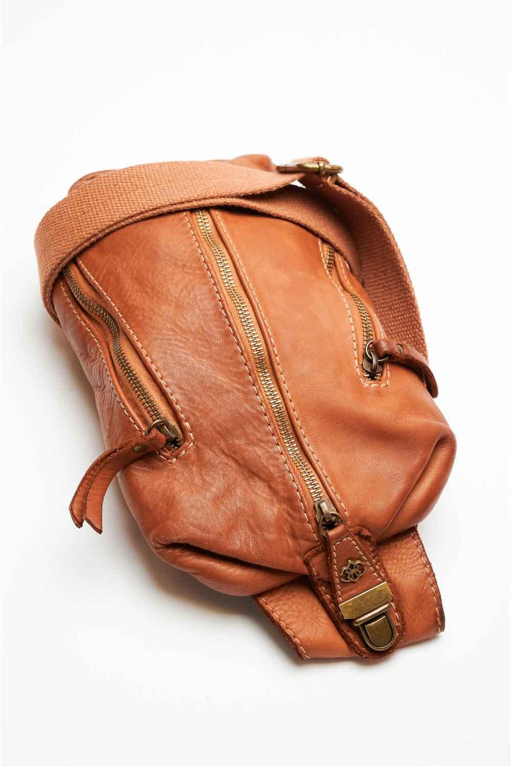 Marsupio Certaldo Cuoio uomo Barone firenze - 3