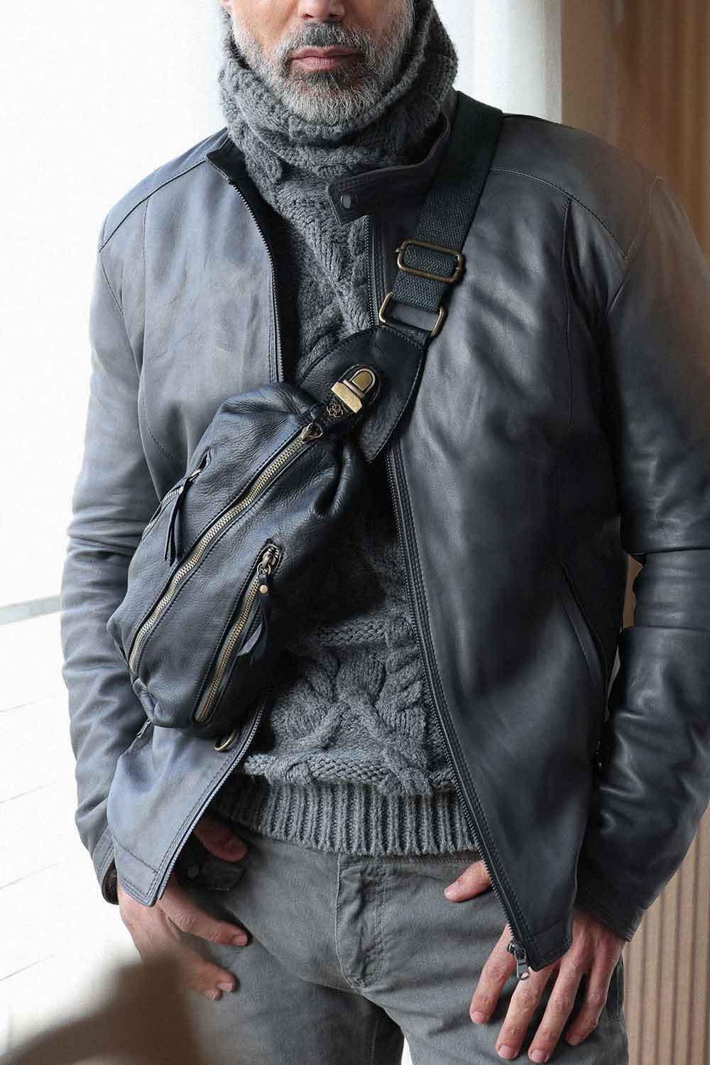 Marsupio Certaldo Nero uomo Barone firenze - 2