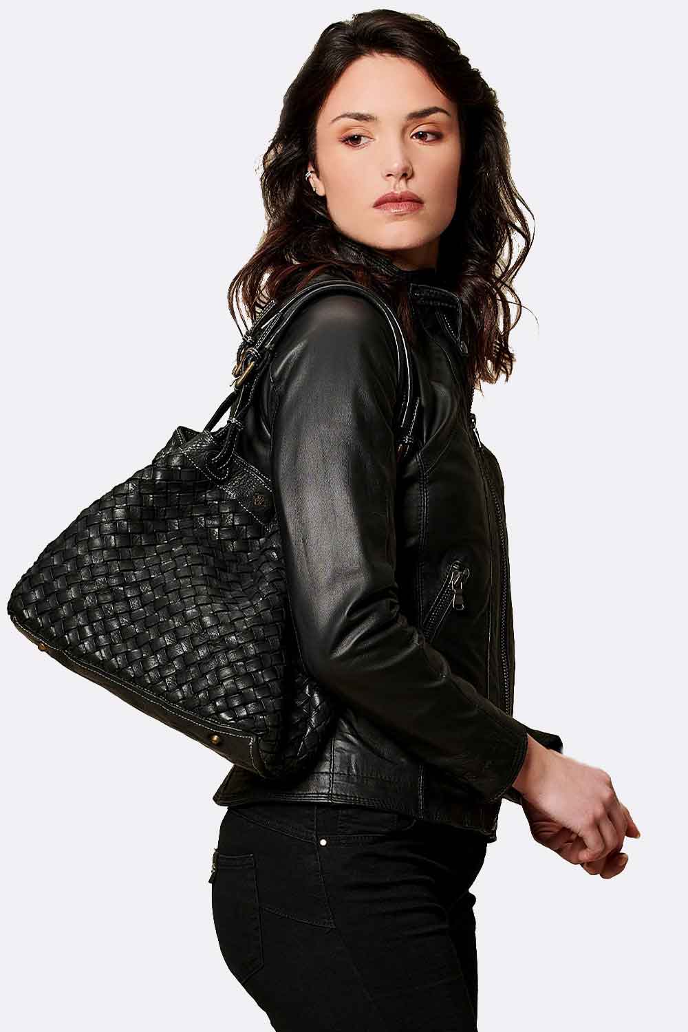 Siena Intreccio Piccola borsa donna in pelle| Barone Firenze