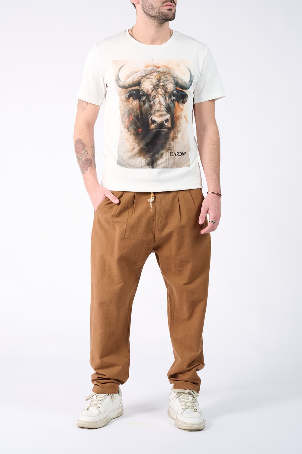 Men's Buffalo Print T-Shirt - Baron Florence