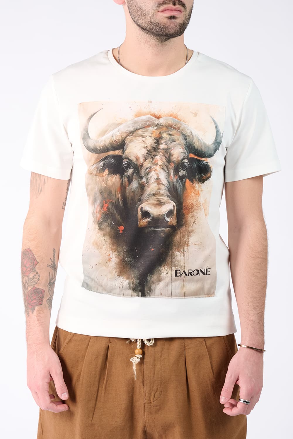 Men's Buffalo Print T-Shirt - Baron Florence