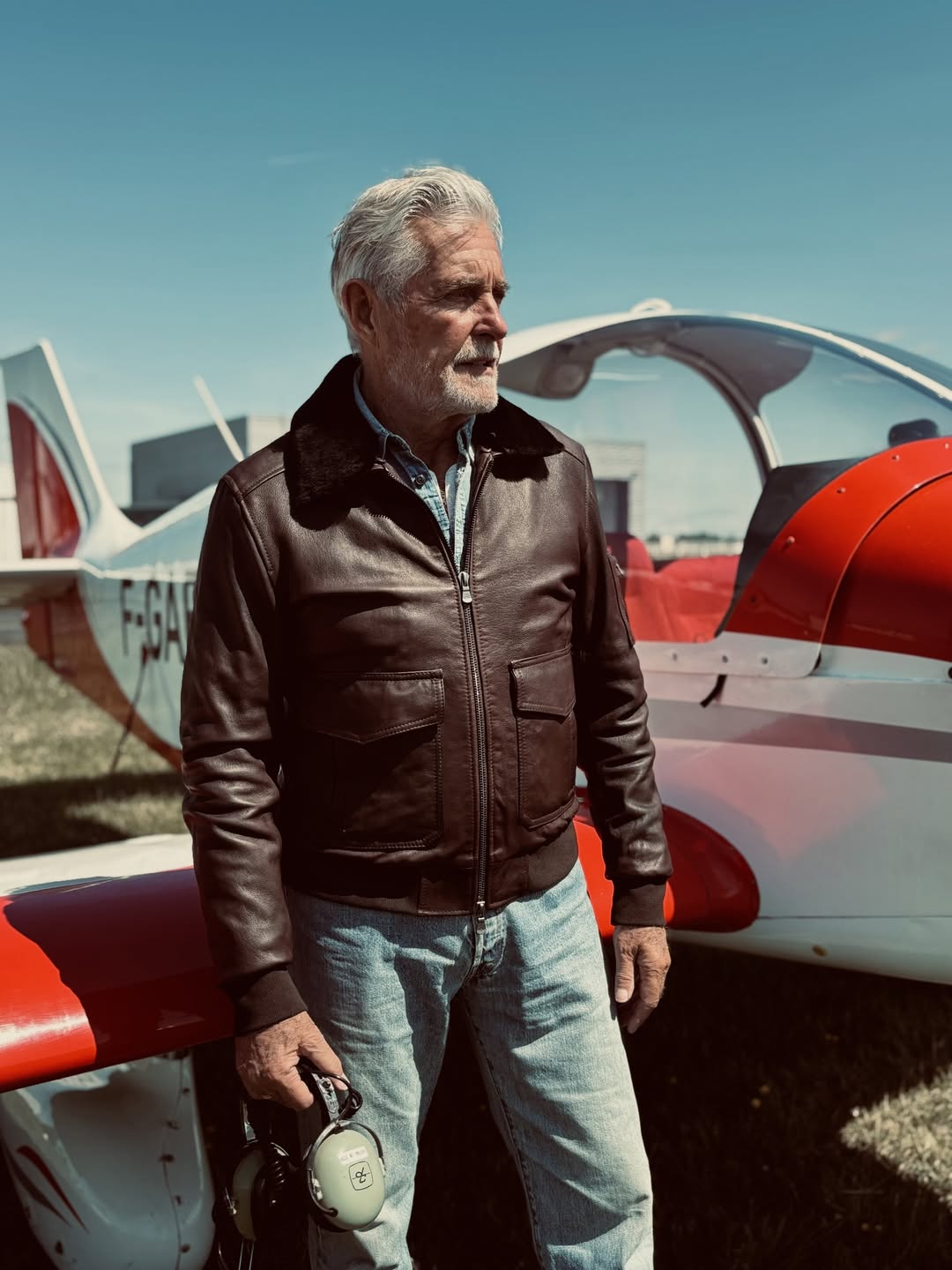 Leather Men's Aviator Jacket