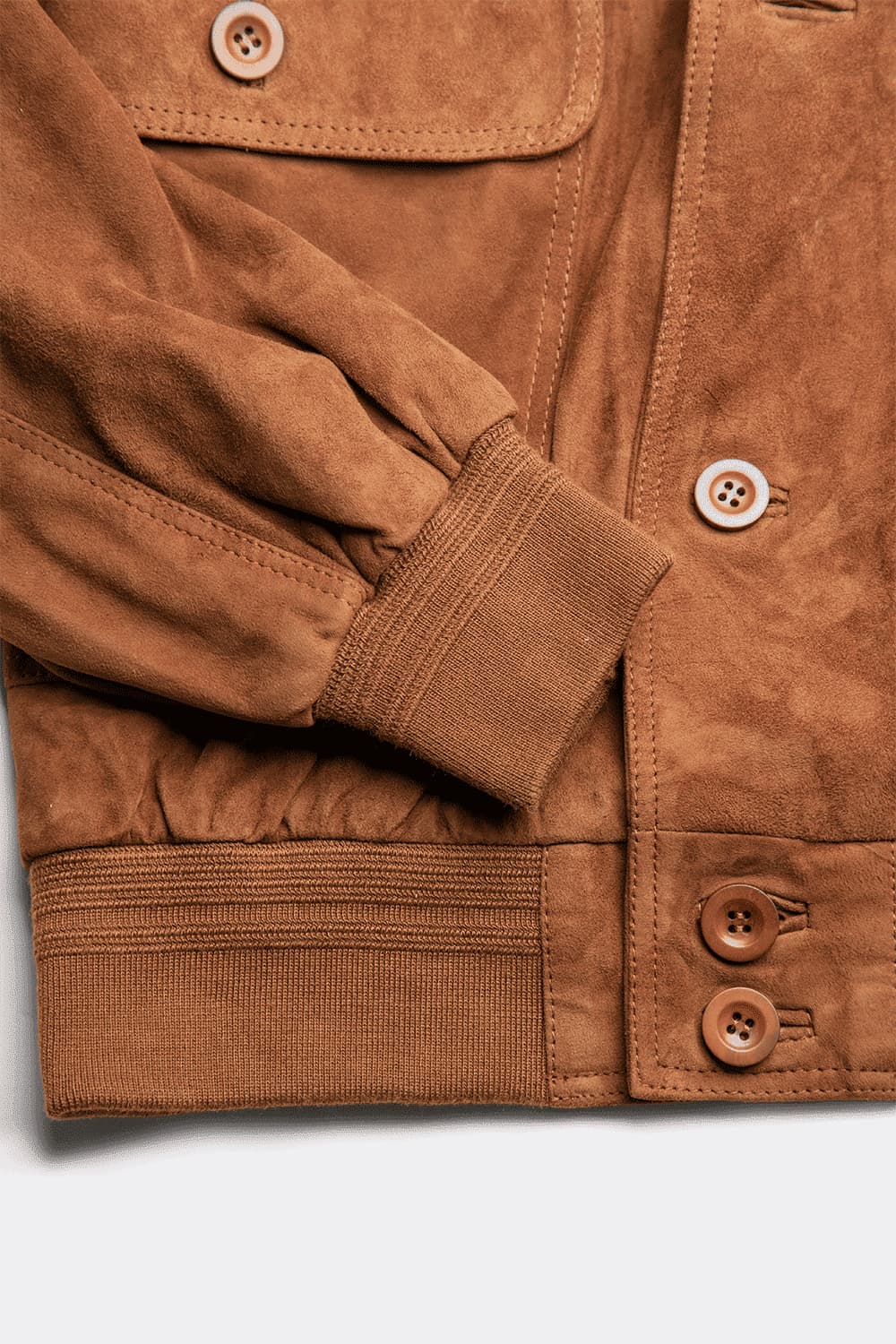 Aldo Polo Suede jacket man 100% genuine leather Made in Italy - Barone Firenze