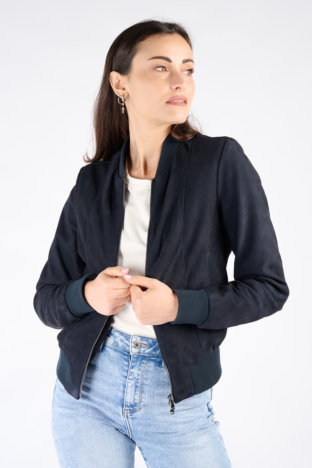 Amber suede jacket 100% genuine leather Made in Italy - Baron Florence