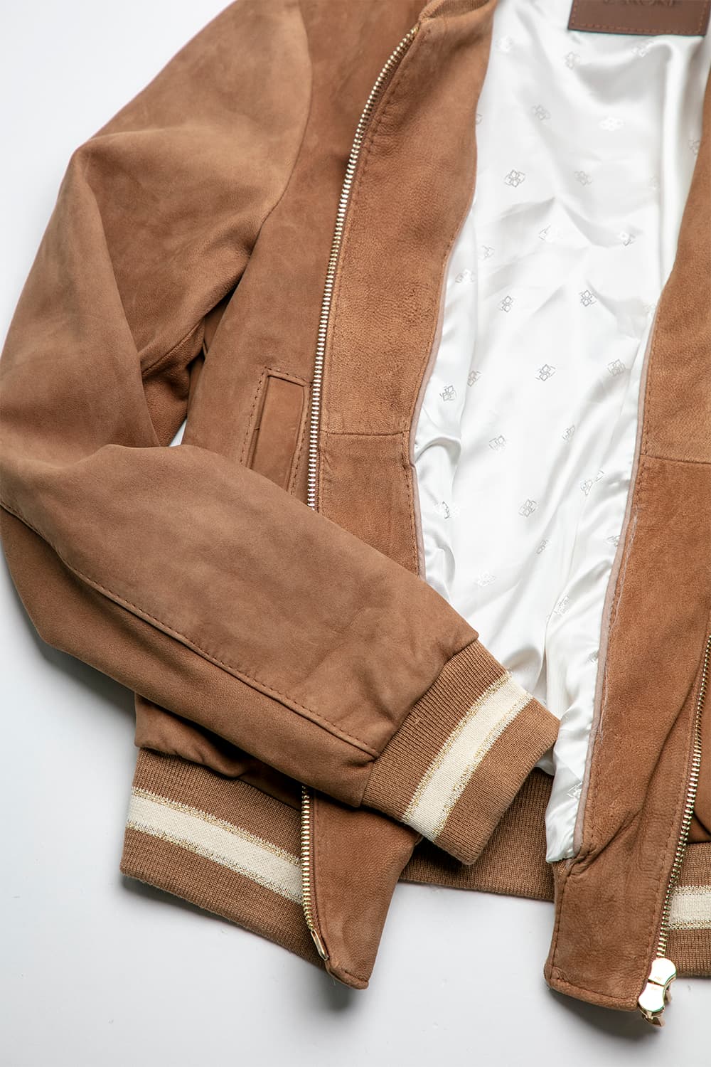 Ambra Camoscio women's jacket 100% genuine leather Made in Italy - Barone Firenze