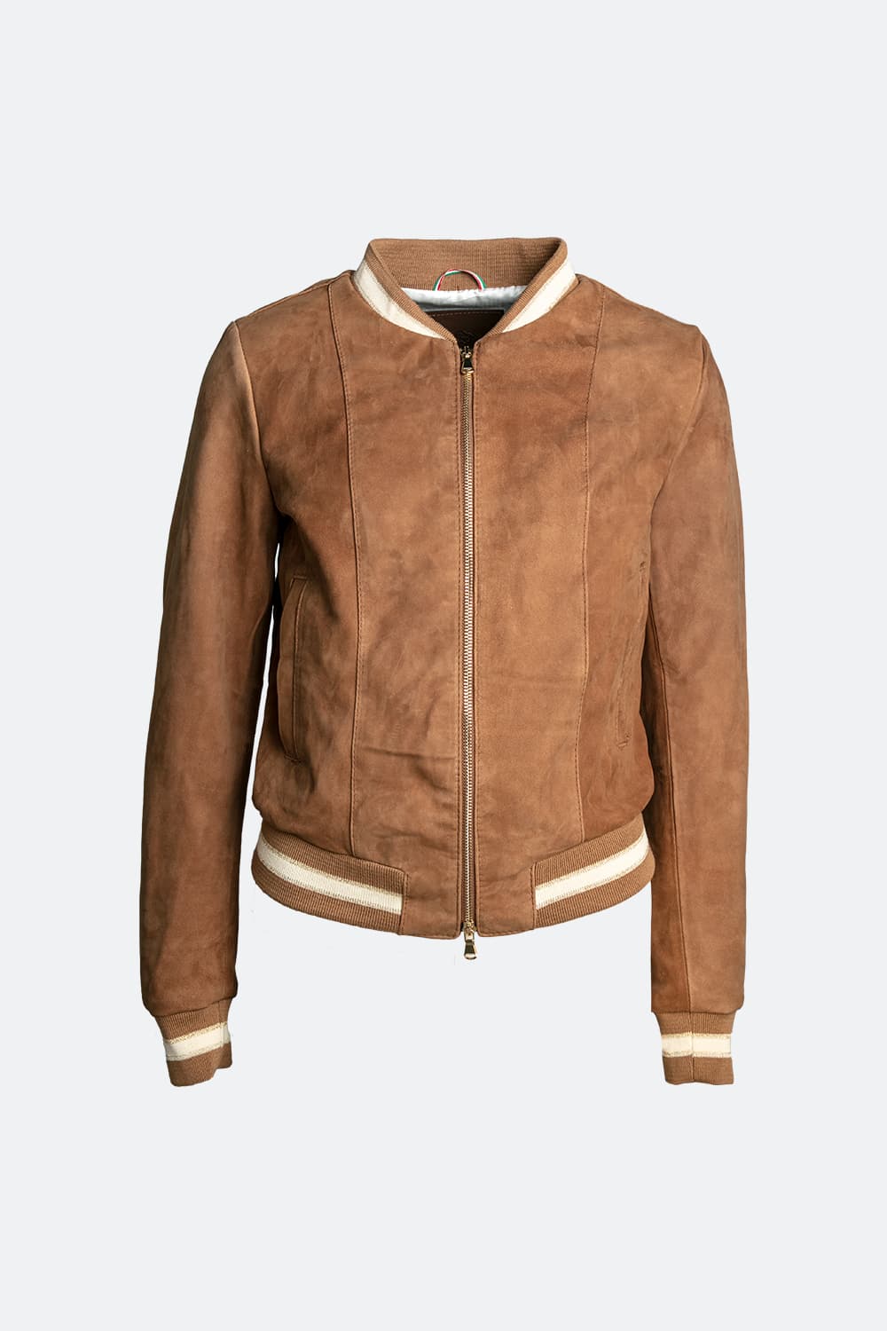 Ambra Camoscio women's jacket 100% genuine leather Made in Italy - Barone Firenze