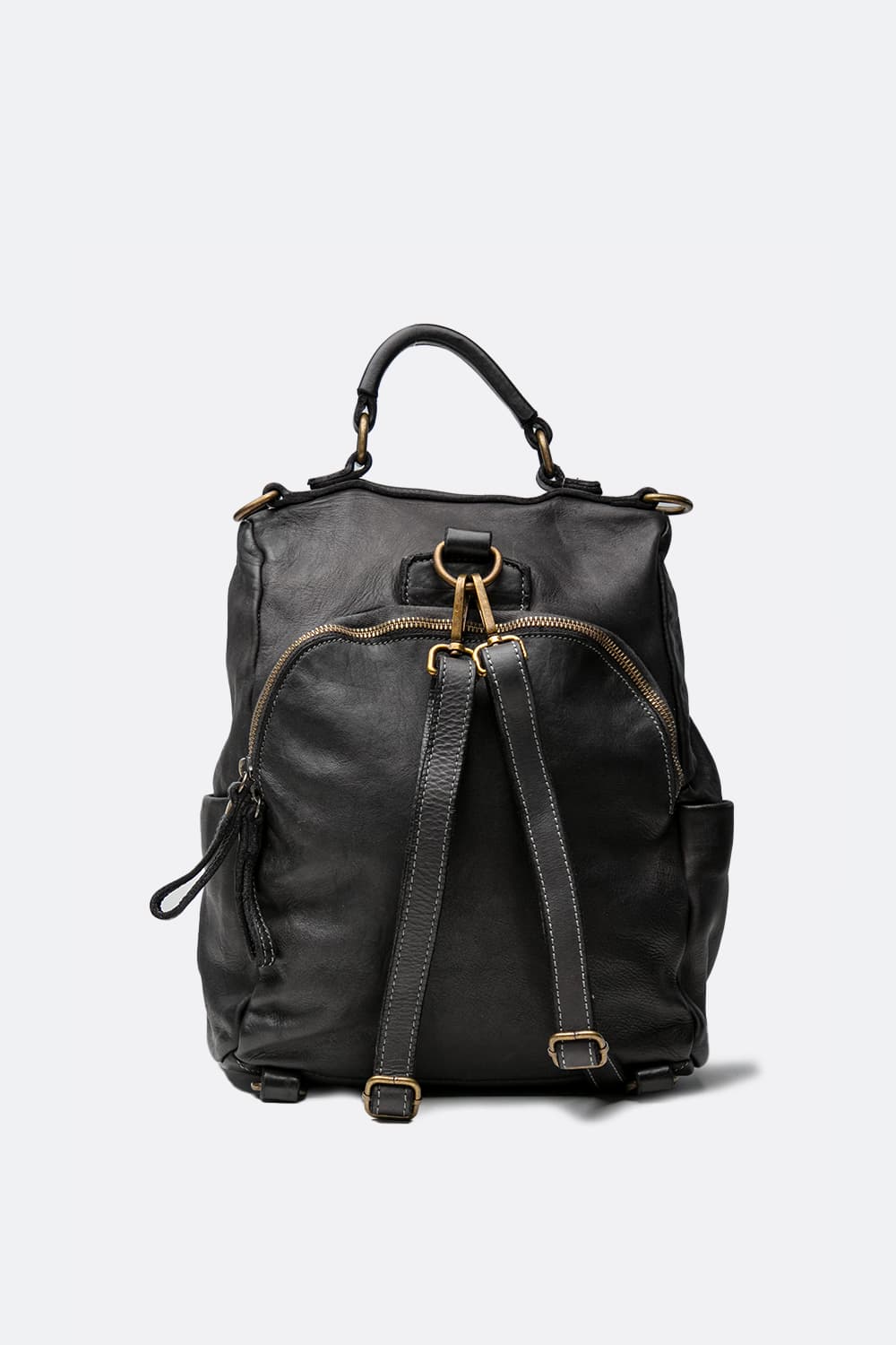 Arezzo Gold backpack 100% genuine leather Made in Italy - Barone Firenze