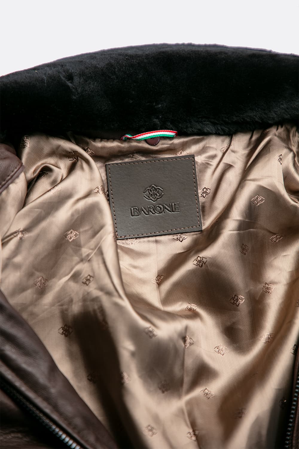Tdm leather aviator jacket 100% genuine leather Made in Italy - Barone Firenze