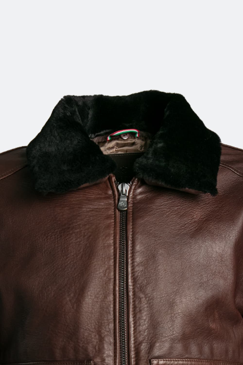 Tdm leather aviator jacket 100% genuine leather Made in Italy - Barone Firenze