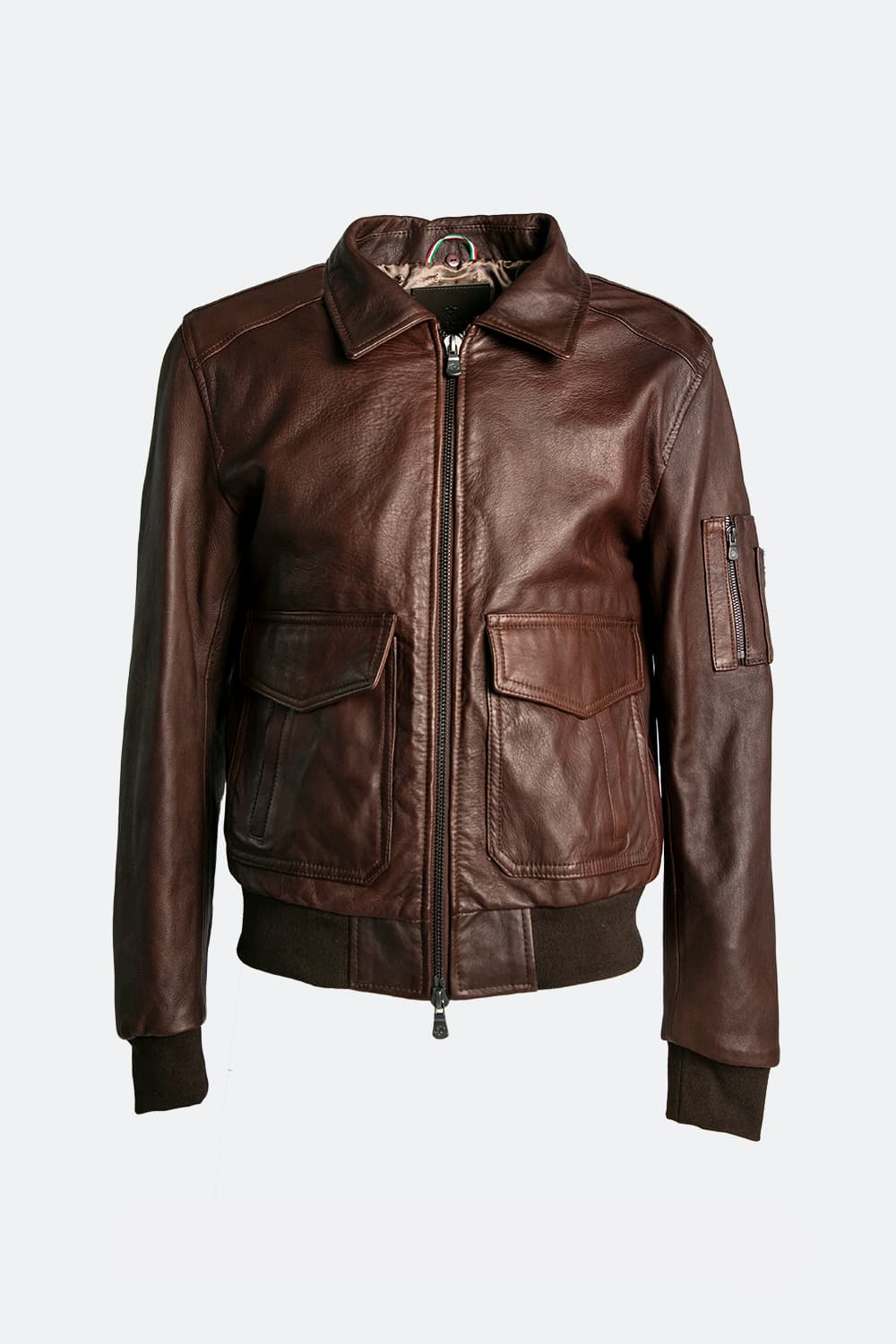Tdm leather aviator jacket 100% genuine leather Made in Italy - Barone Firenze
