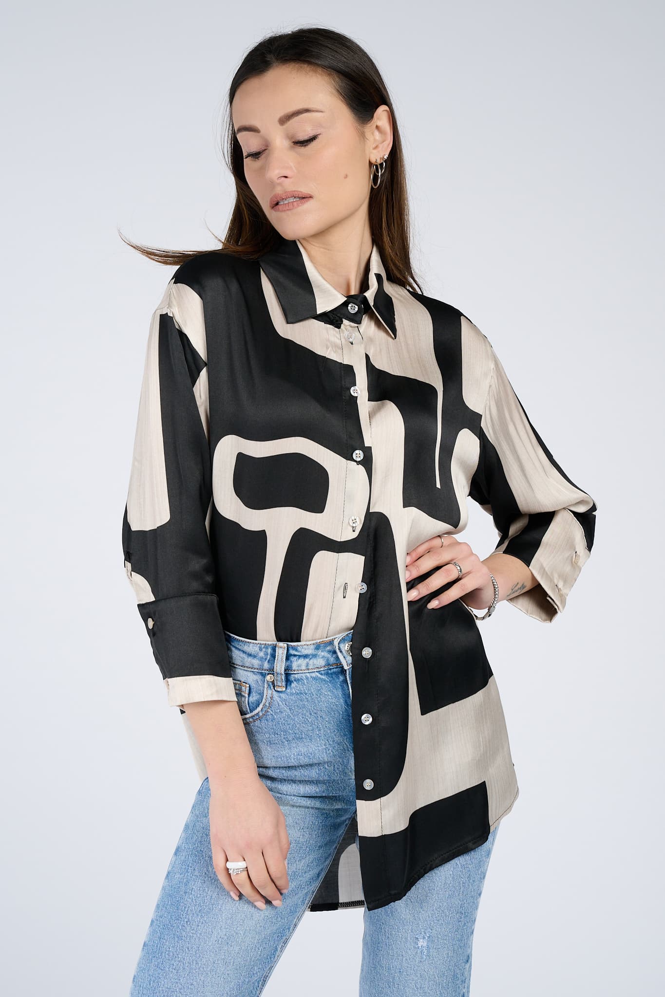 Black Buttons Blouse - Baron Florence