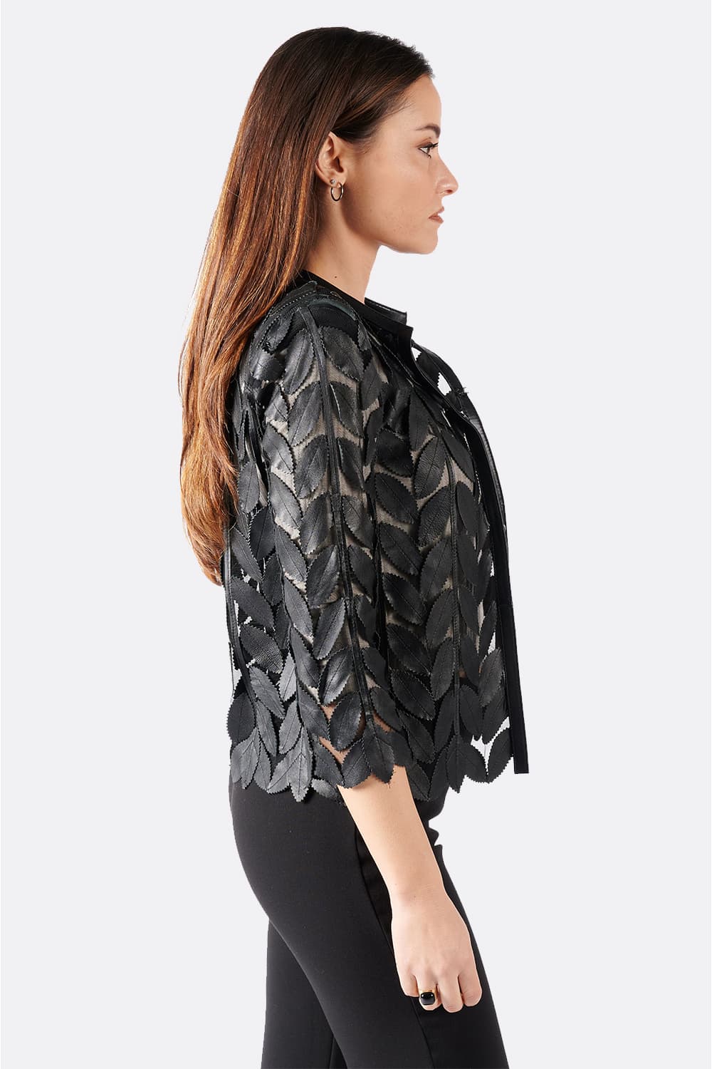 Foglie jacket for women 100% genuine leather Made in Italy - Barone Firenze