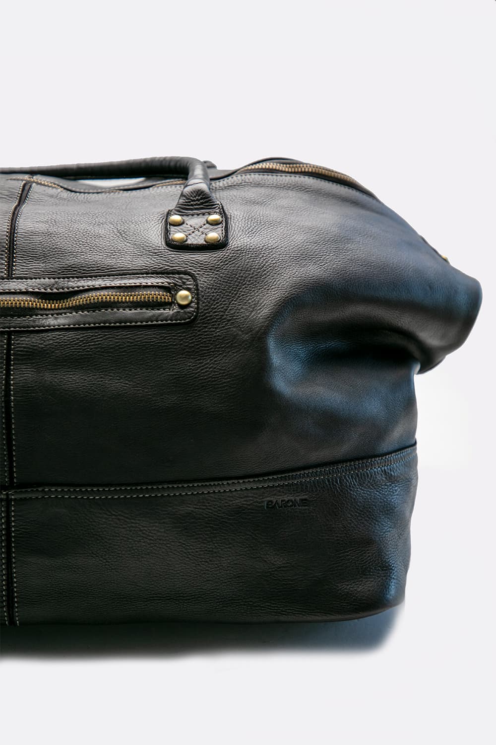Vintage duffle bag 100% genuine leather made in Italy - Barone Firenze