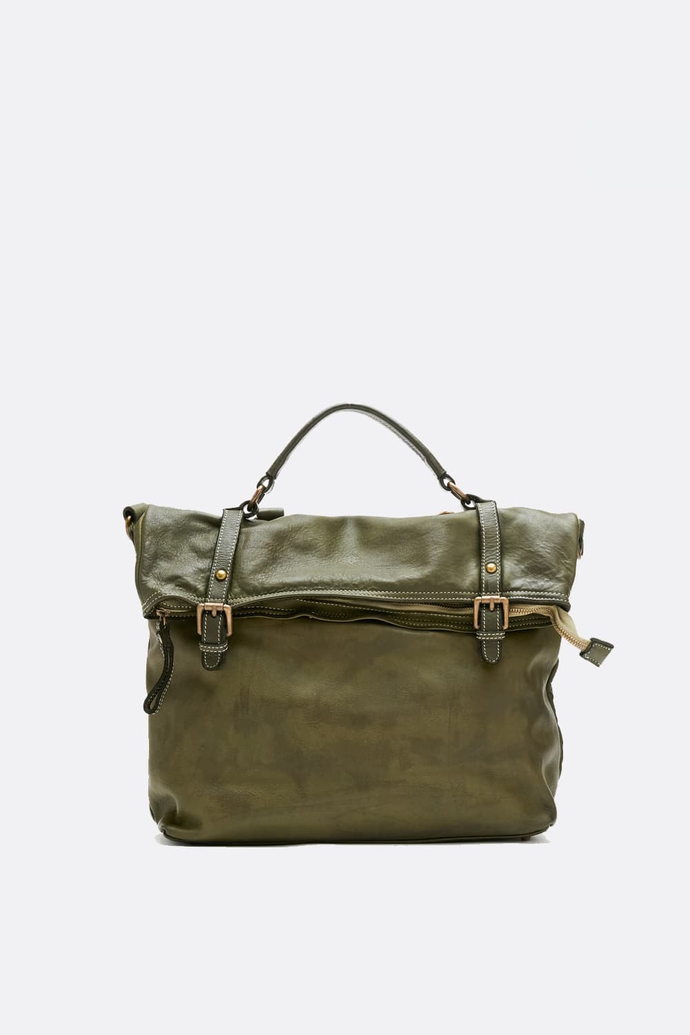 Backpack Brn-050 100% genuine leather Made in Italy - Barone Firenze