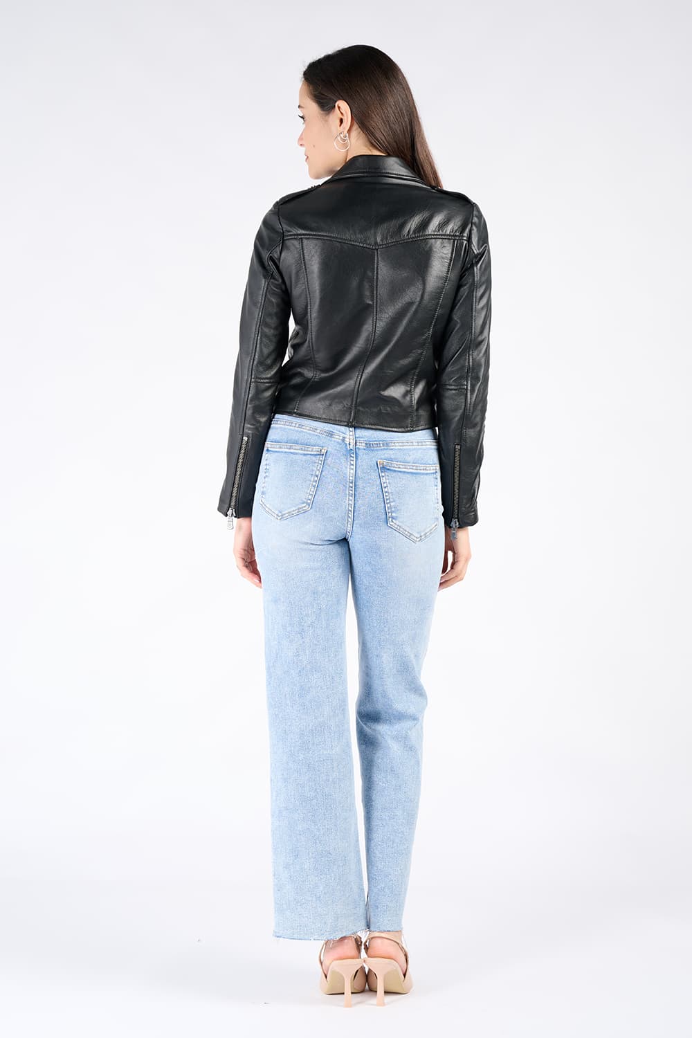 Chiodo Donna Bis jacket 100% genuine leather Made in Italy - Barone Firenze