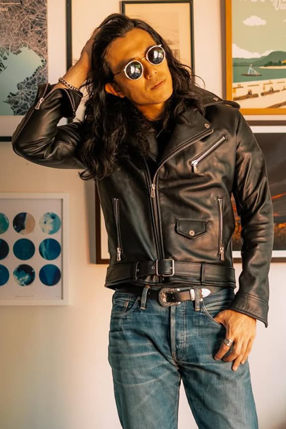 Chiodo Uomo jacket 100% genuine leather Made in Italy - Barone Firenze