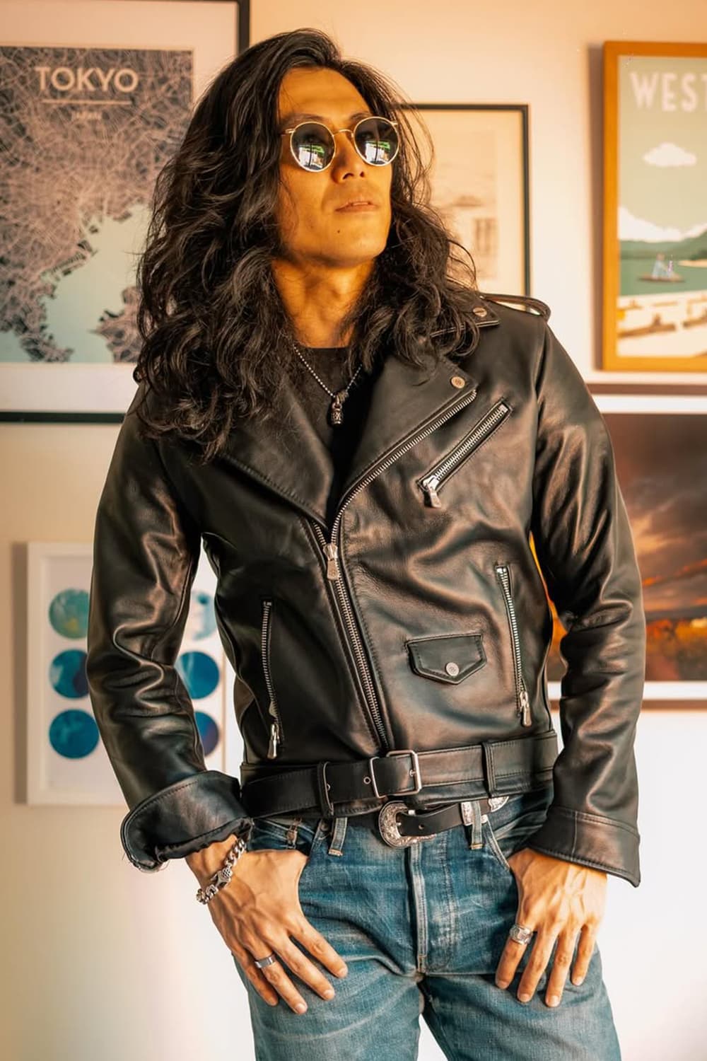 Chiodo Uomo jacket 100% genuine leather Made in Italy - Barone Firenze