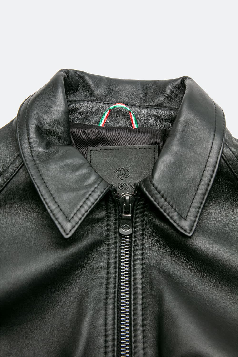 Elton Gold Collar jacket man 100% genuine leather Made in Italy - Barone Firenze