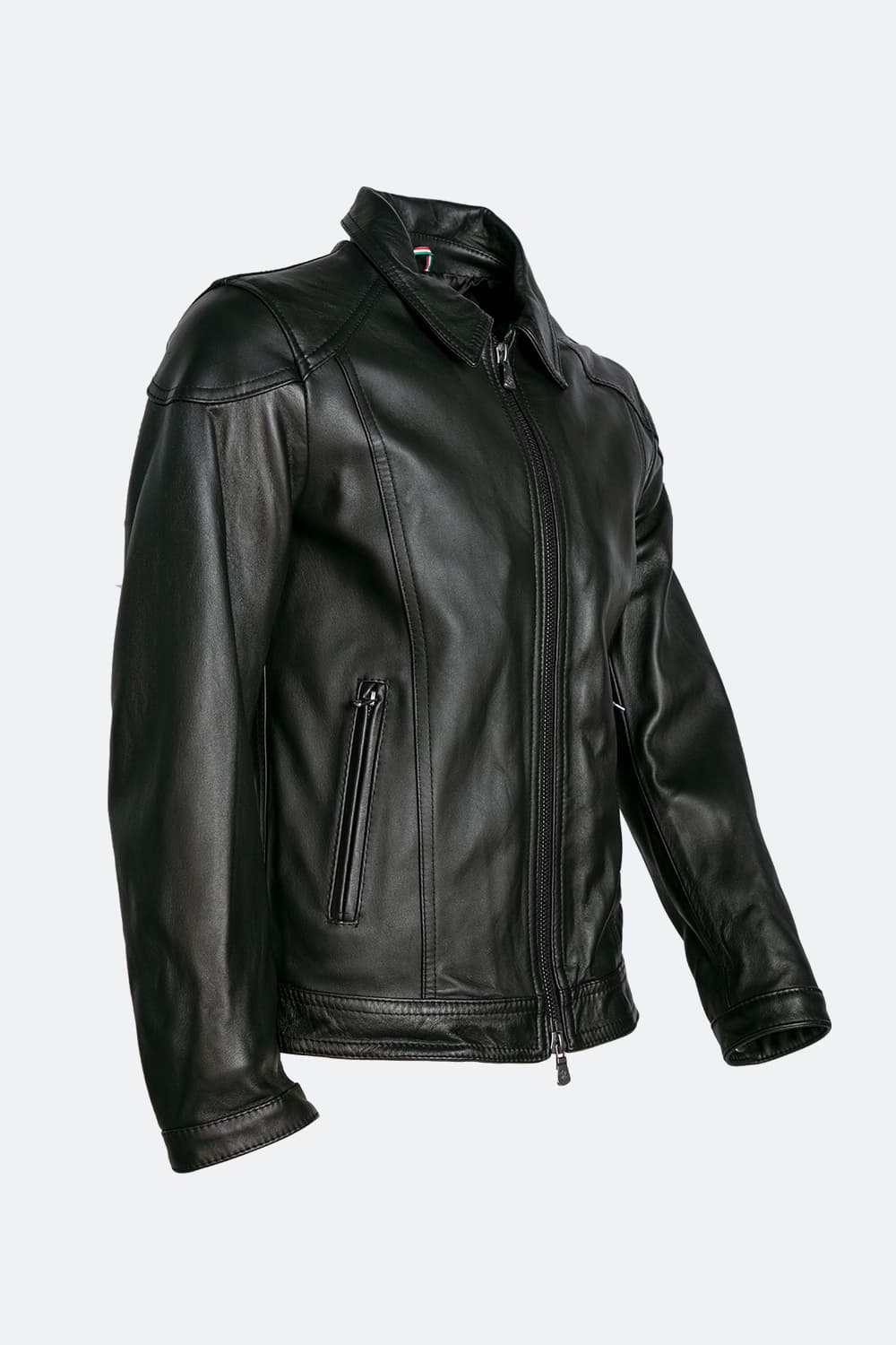 Elton Gold Collar jacket man 100% genuine leather Made in Italy - Barone Firenze