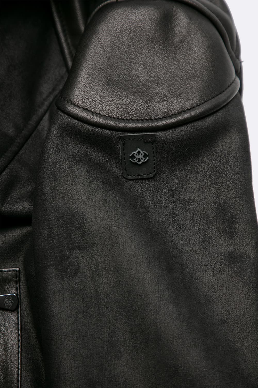 Elton Gold Collar Shearling Style Black Men's Jacket Made in Italy - Barone Firenze