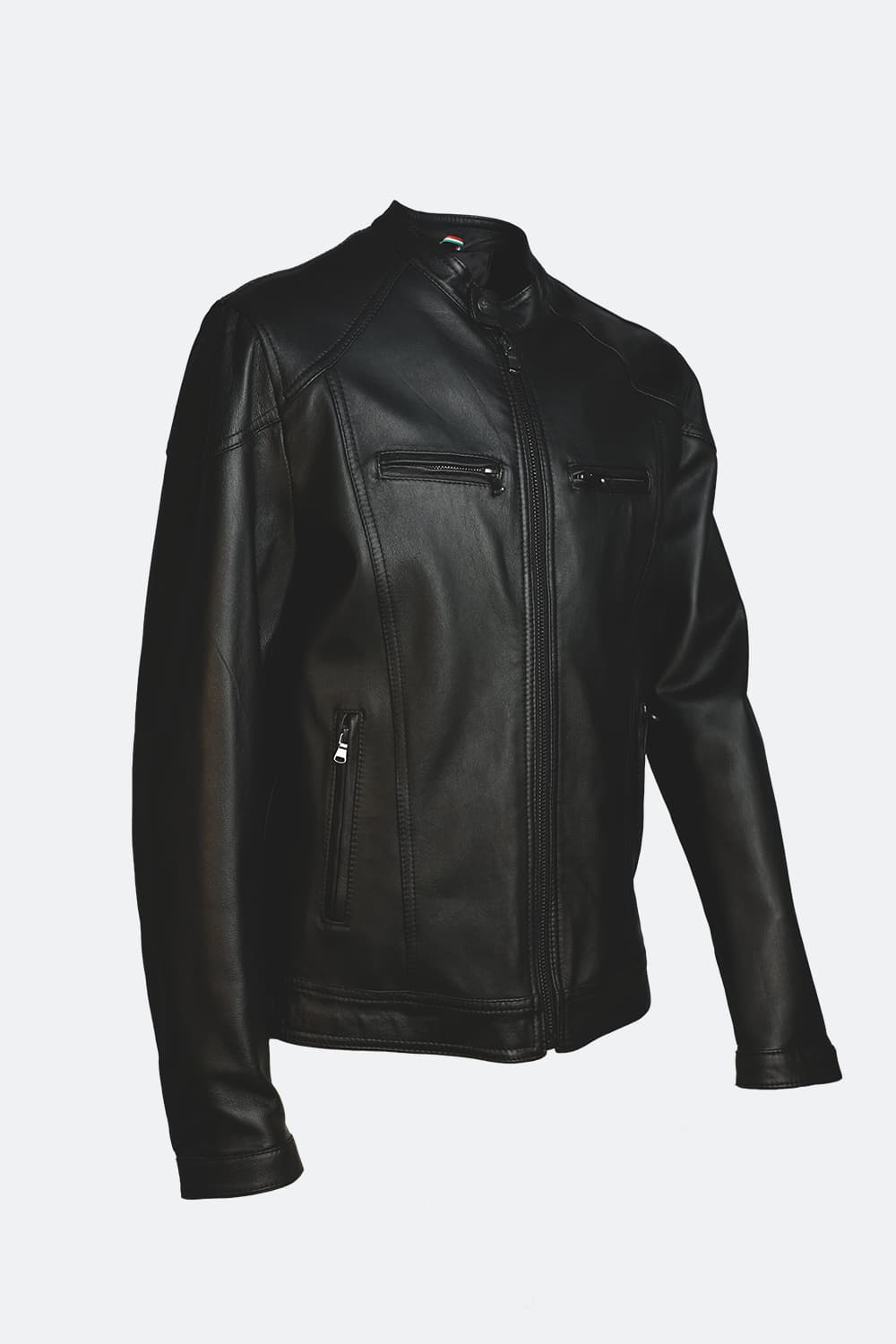 Elton Gold Nappa leather jacket for men 100% genuine leather Made in Italy - Barone Firenze