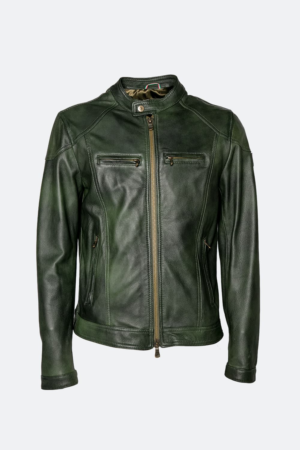 Elton Verde man jacket 100% genuine leather Made in Italy - Barone Firenze