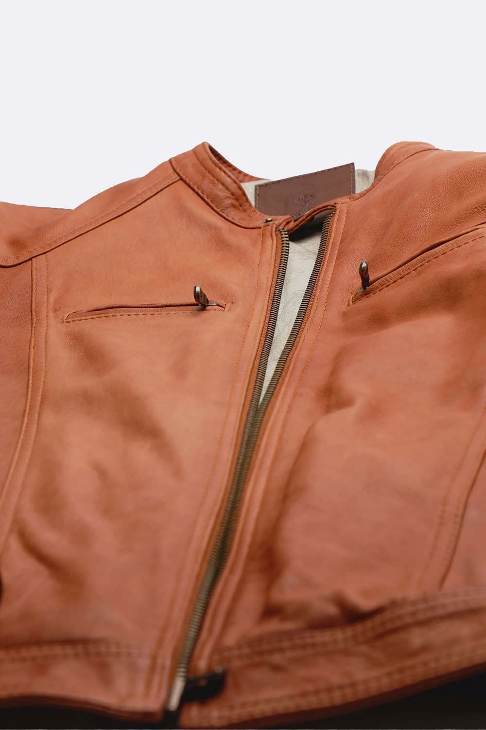 Elton Gold Vintage jacket man 100% genuine leather Made in Italy- Barone Firenze