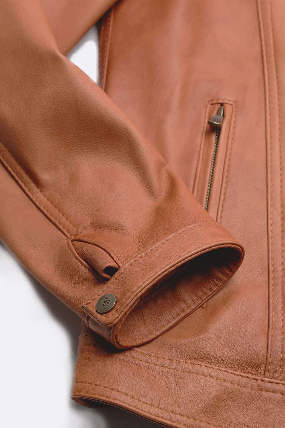Elton Gold Vintage jacket man 100% genuine leather Made in Italy- Barone Firenze